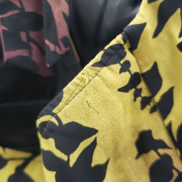 Express Women's Y2K Lime Purple Ombre Tropical Leaf Print Silk Halter Neck Top 6 - Picture 3 of 10